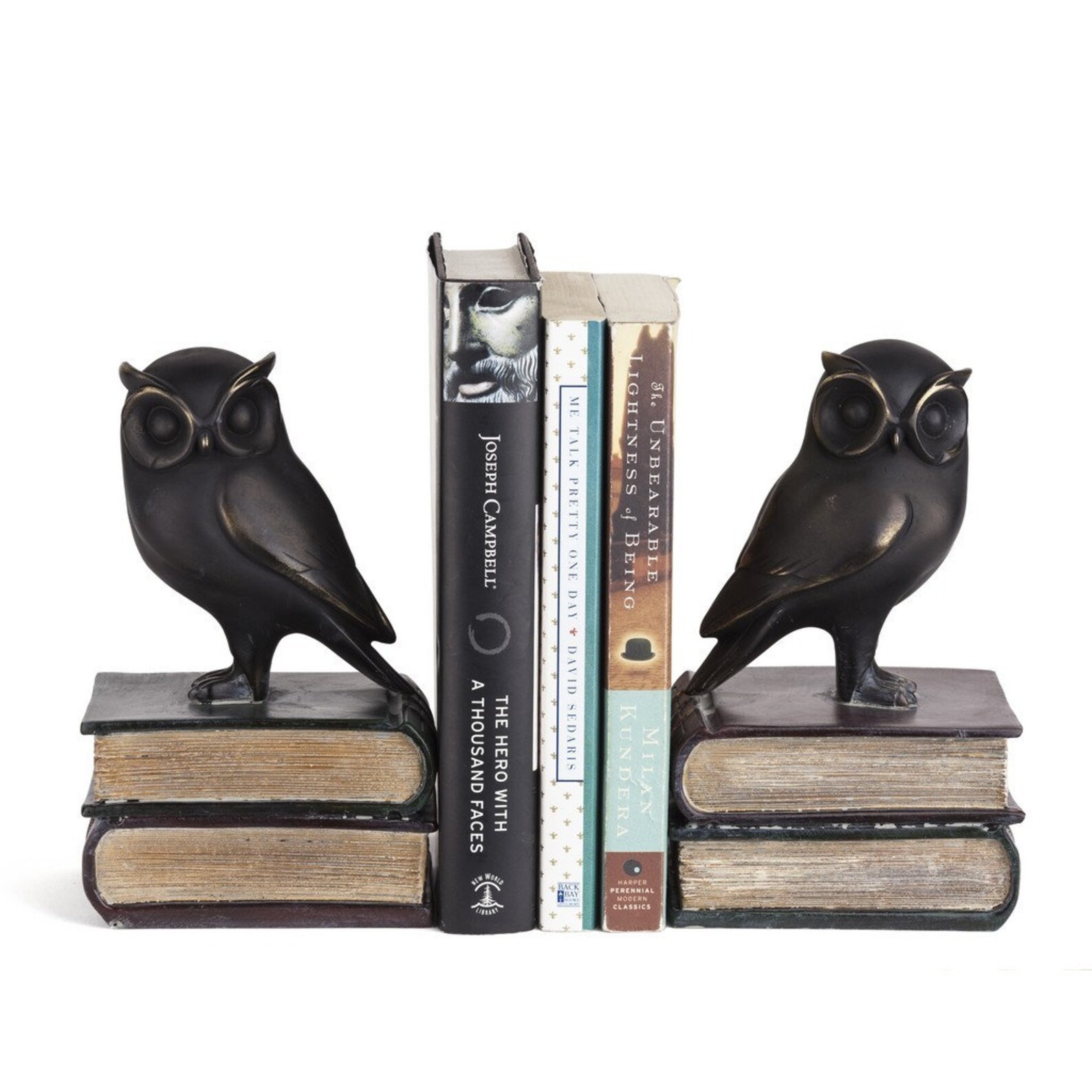 Set 2birds on Books Resin Bookends Owl Antique Bronze Etsy