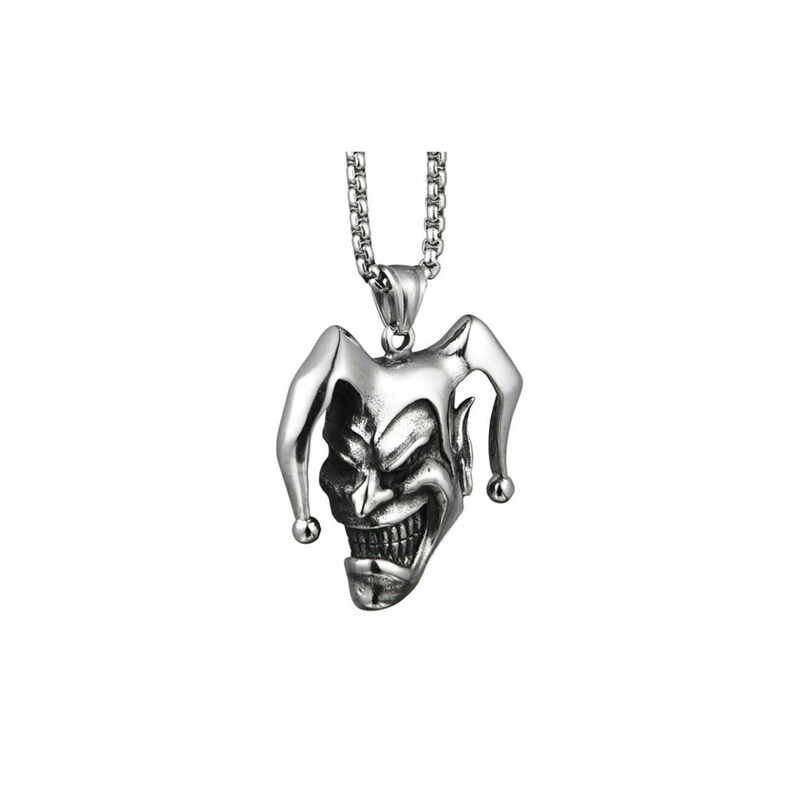 Mens Joker Necklace Eboy Jewelry Genuine 316L Steel Etsy