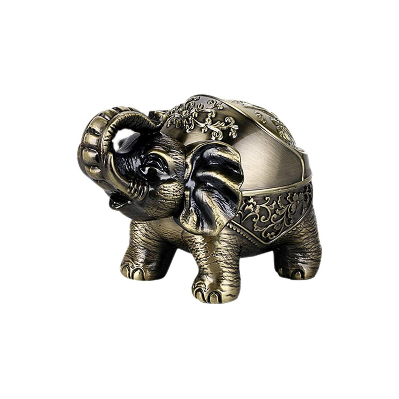 Bronze Elephant Ashtray with Lid Windproof Vintage Cigar Ash Etsy