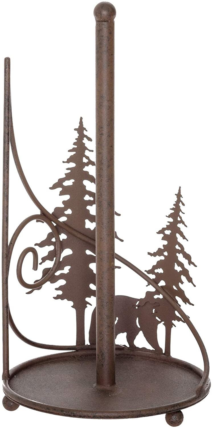Black Bear Paper Towel Holder Cabin Kitchen Accessories Etsy
