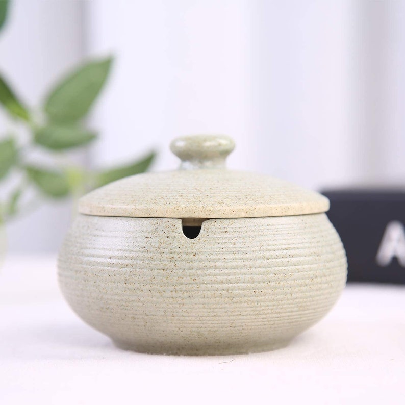 Ceramic Ashtray with Lids Windproof Cigarette Ashtray Etsy