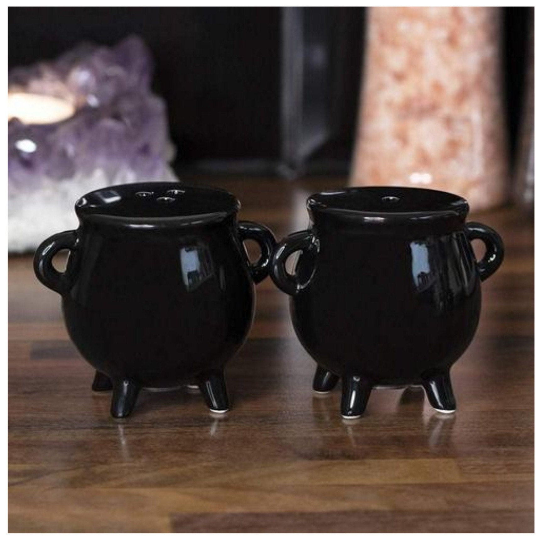 Greenbrier International . Witch Hats Halloween Salt and Pepper Shaker Set Greenbrier International . Witch Hats Halloween Salt and Pepper Shaker Set