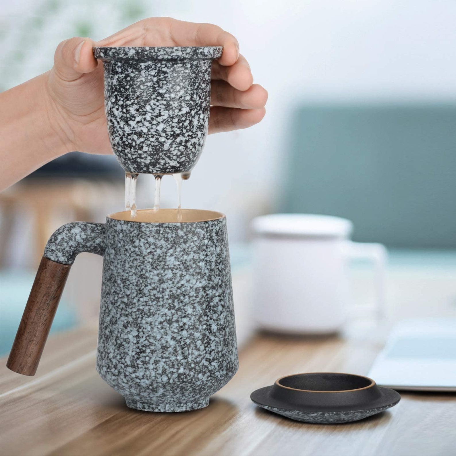 Tee Infuser Becher mit Deckel 12oz lose Blatt Teetasse mit Etsy