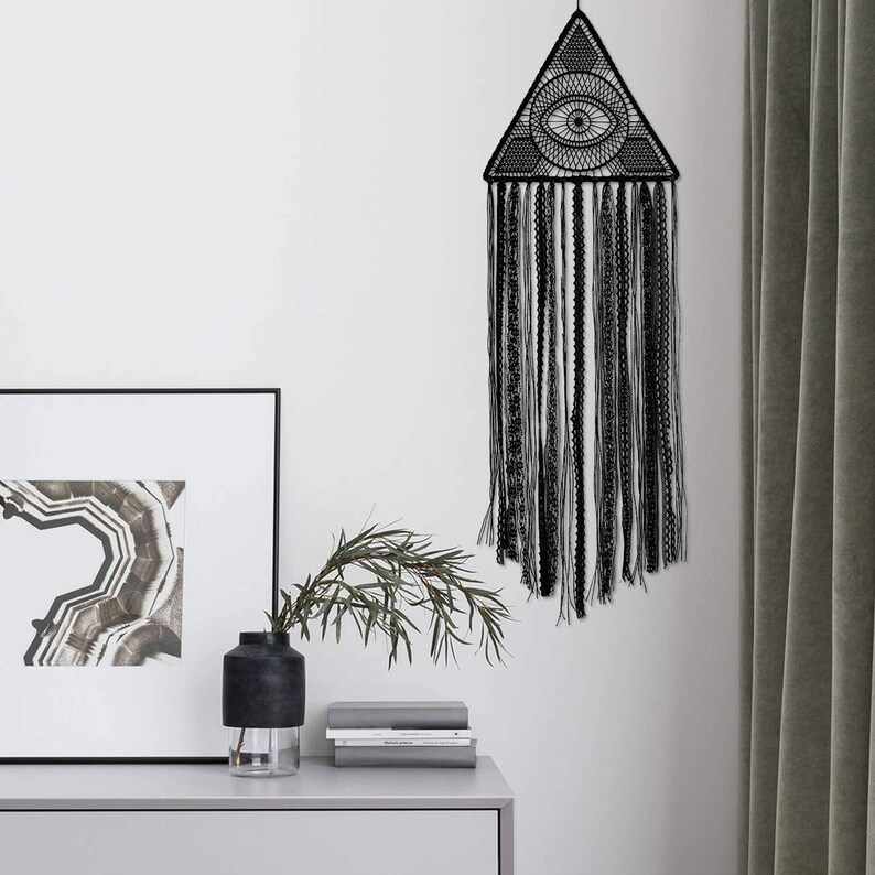 Dream Catcher Evil Eye Dream Catchers Pure Black Dream Catcher Etsy