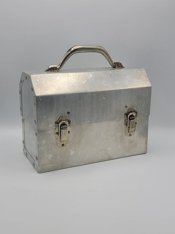 Vintage Excelsior Aluminum Riveted Lunchbox, Miner