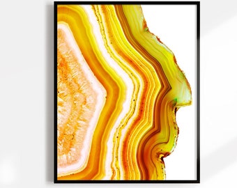 001 Geode Effect Composition Yellow Art Print