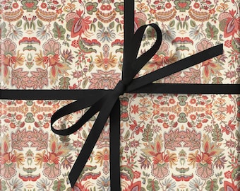 18th Century Wrapping Paper; Vintage Gift Wrapping; Christmas Wrapping Paper; Gift Wrapping; Textile Gift Wrapping; Textile Wrapping Paper
