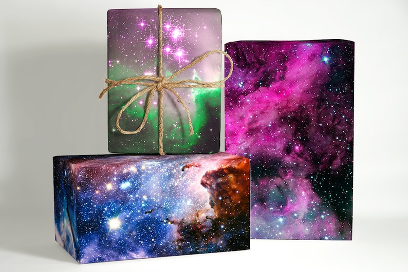 Galaxy Wrapping Paper Collection Space Wrapping Paper Wrapping Paper Space Gift Wrap Galaxy Space Gift Wrap Gift Wrapping Paper image 2