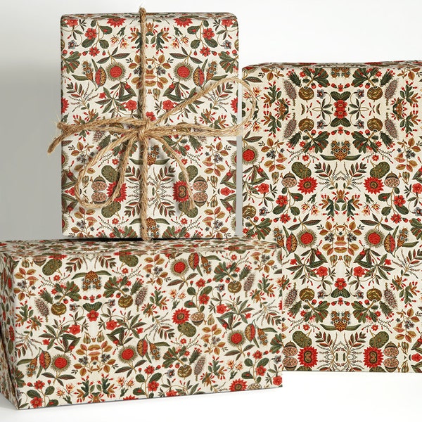 18th Century French Textile Wrapping Paper; Christmas Gift Wrapping; Christmas Wrapping Paper; Gift Wrapping; Vintage Gift Wrapping; Gift