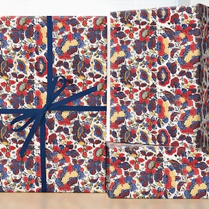 papier d’emballage à motif italien vintage; Flore de Noël vintage ; Motif décoratif italien ; Rouleau d'emballage cadeau vintage