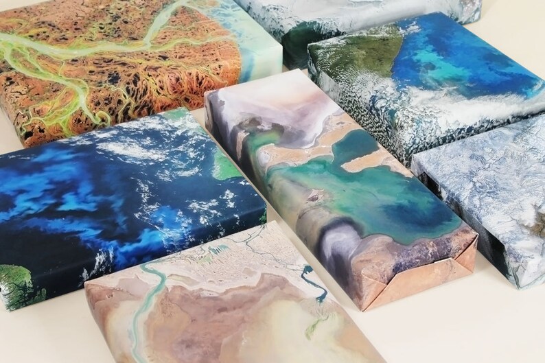 Landscapes from Space Wrapping Paper Landscape Wrapping Paper Gift Wrap image 2