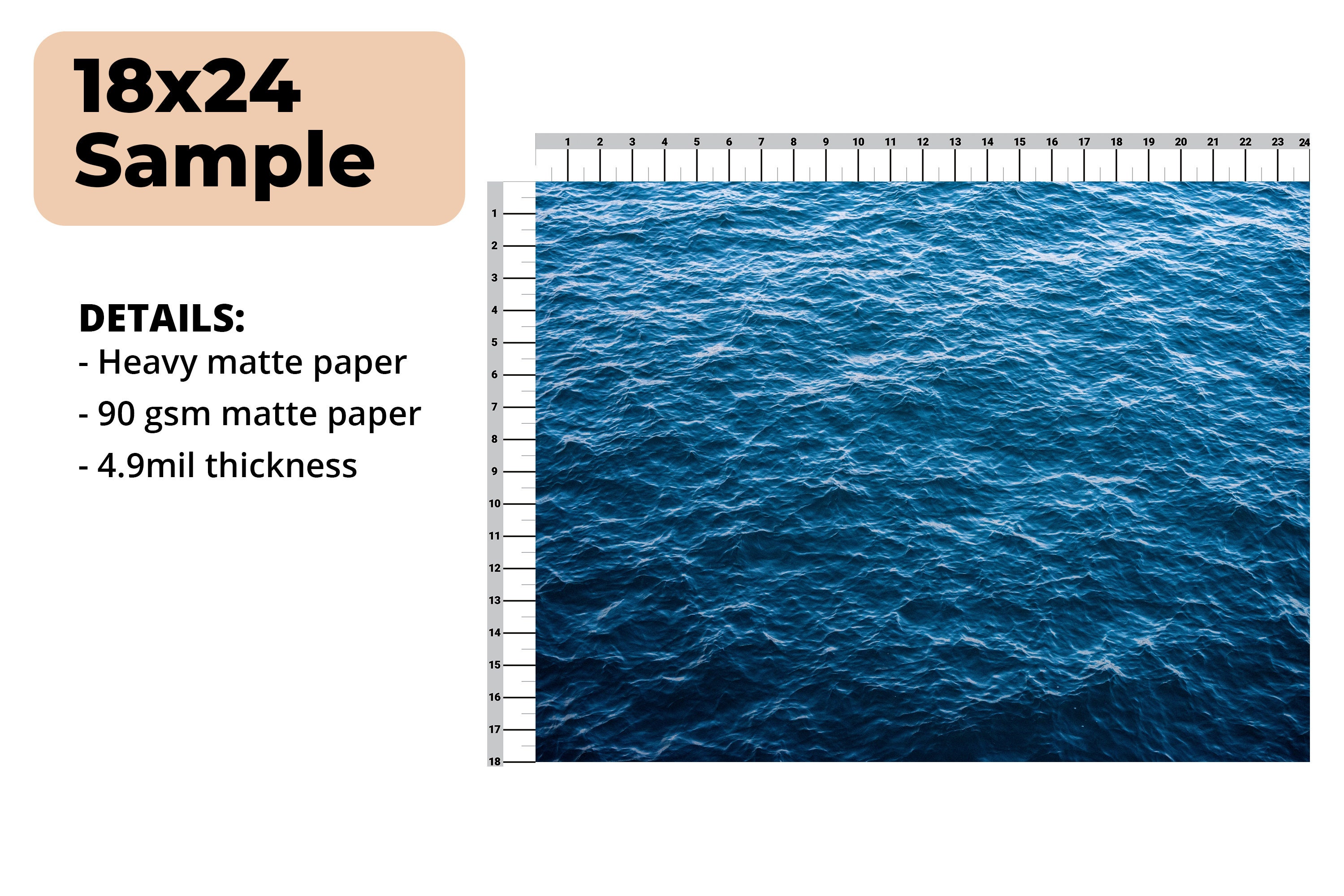 Ocean Wrapping Paper Roll; Oceanic Wrapping Paper; Blue Ocean Water ...