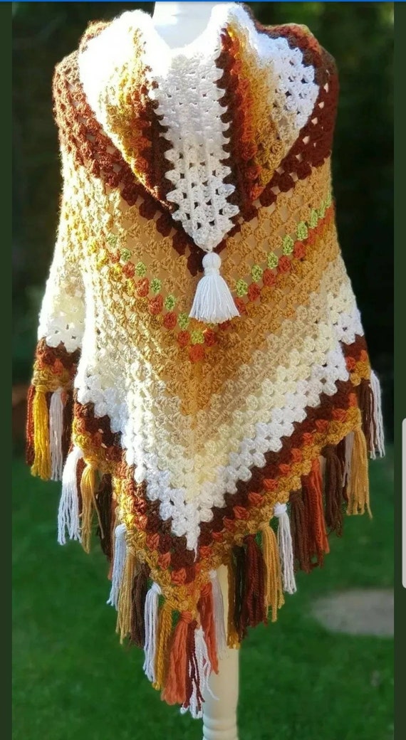 ladies hooded poncho