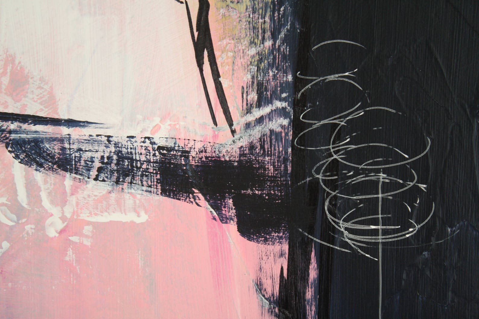 Large Pink Abstract Painting / Pink and Grey Abstract Art / Etsy Canada