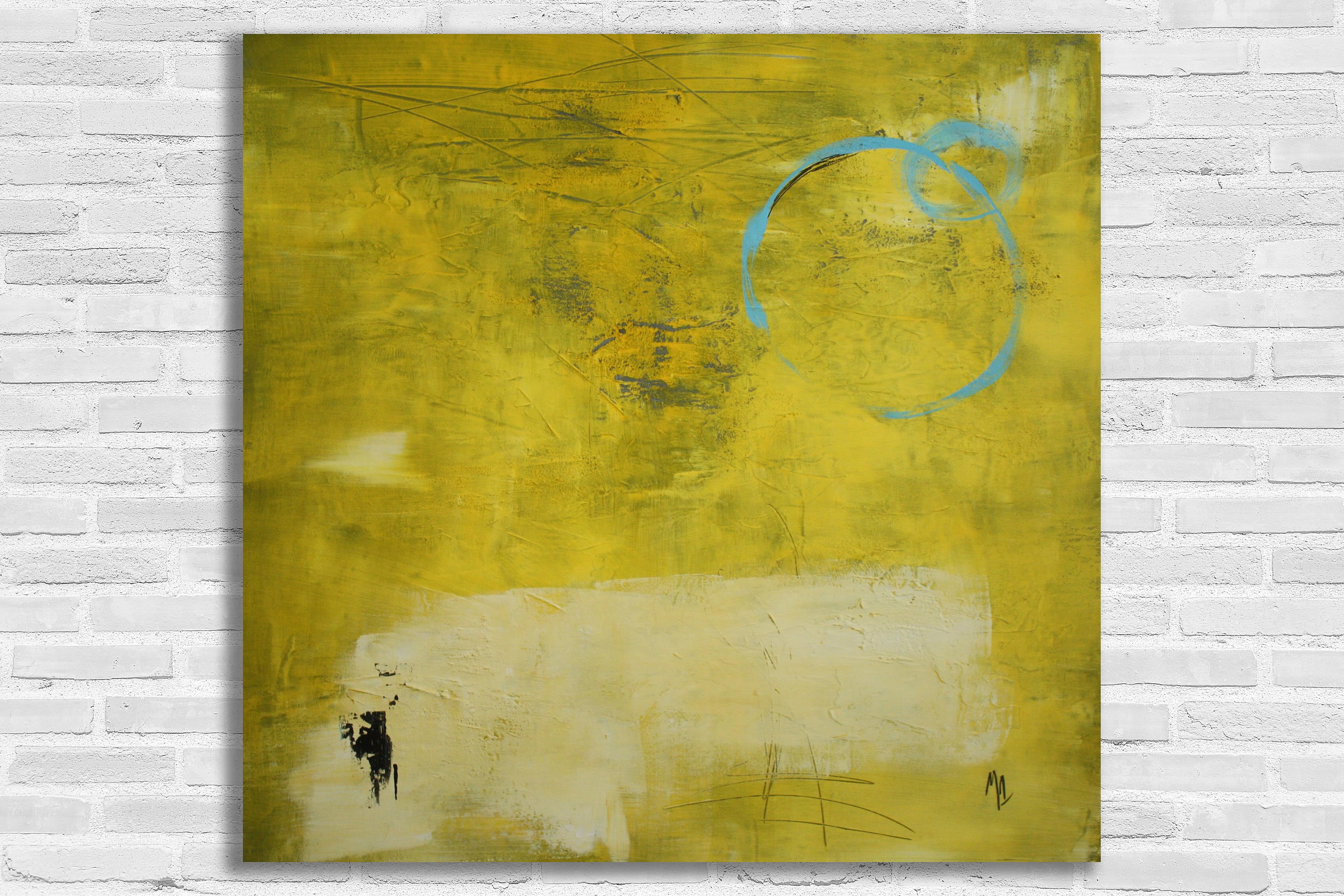 Yellow Abstract Art / Large Abstract Art / Original Art / Etsy