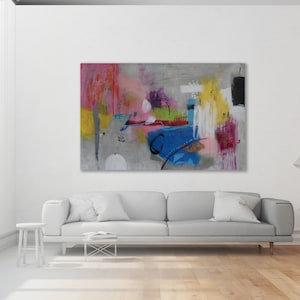Title: "Curio" / Colorful Abstract Art / Colorful Abstract Painting / Large Colorful Painting / Colorful Art / Large Colorful Abstract Art