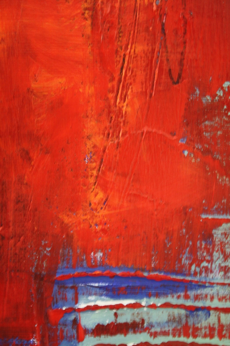 Red Abstract Painting / Original Art / Red Abstract Art / Etsy Canada