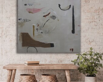 Modern Art / Brown and Cream Abstract Painting / Earth Tones Painting / Contemporary Art