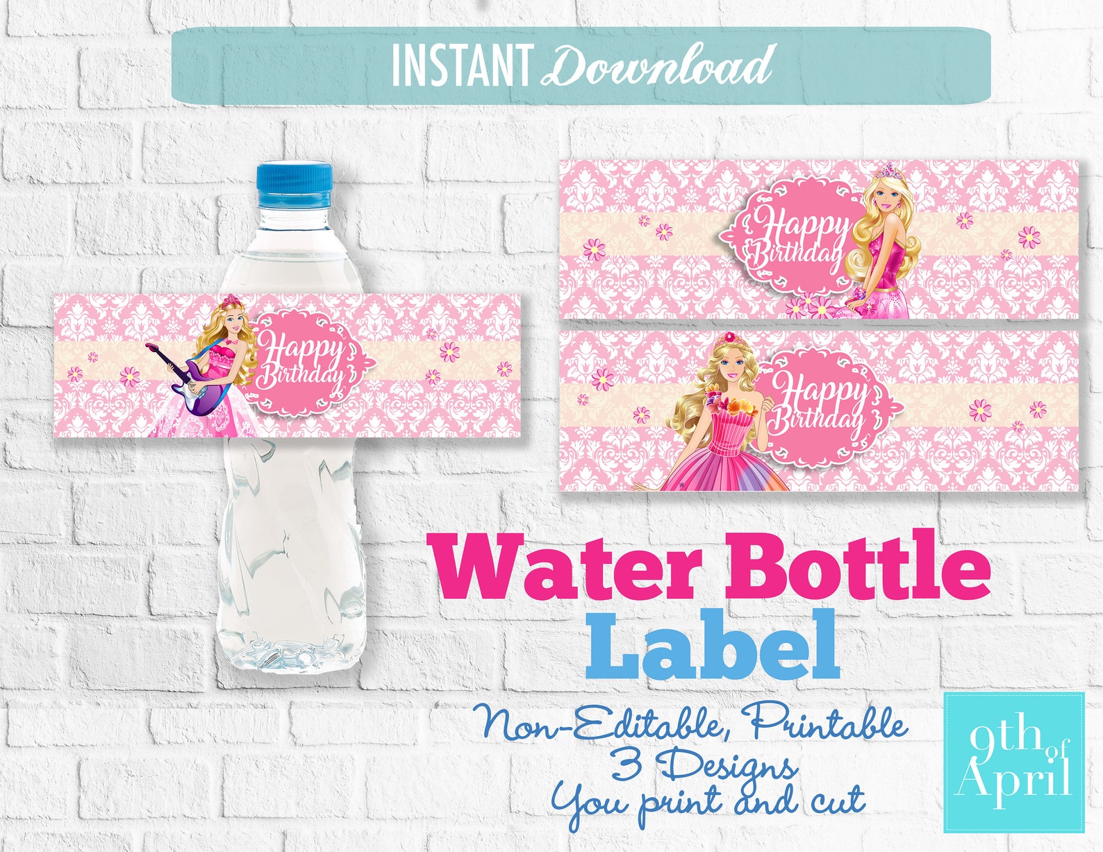 barbie-water-bottle-label-party-printables-label-etsy
