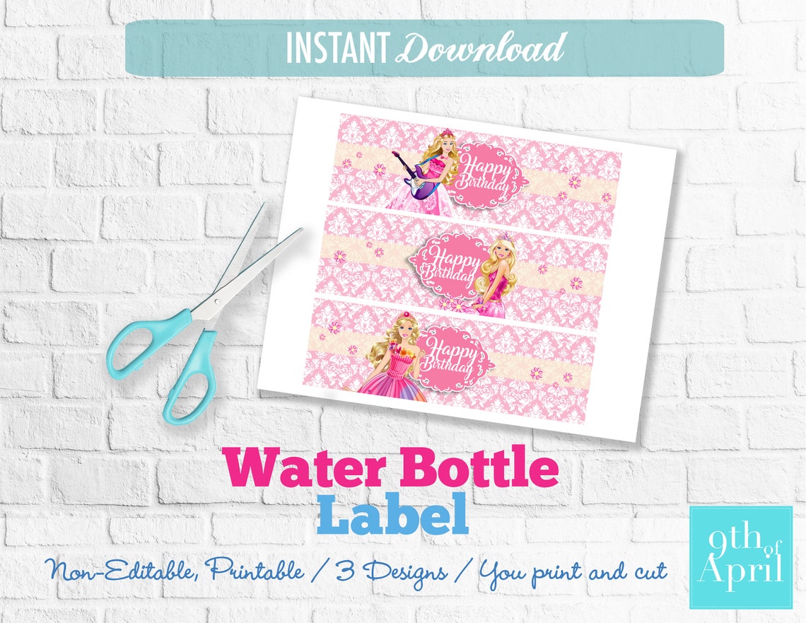 barbie-water-bottle-label-party-printables-label-etsy