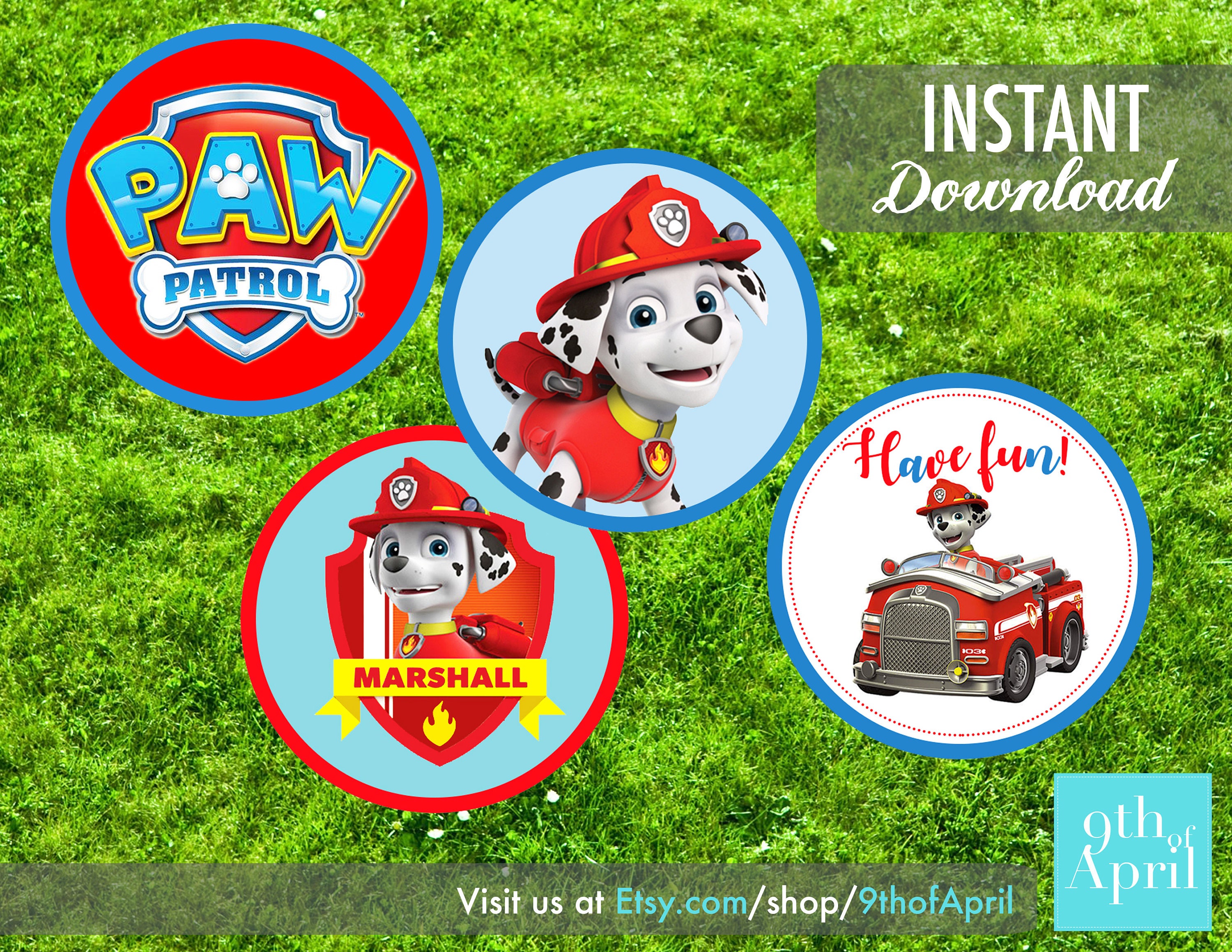 PAW Patrol Cupcake Toppers Printable