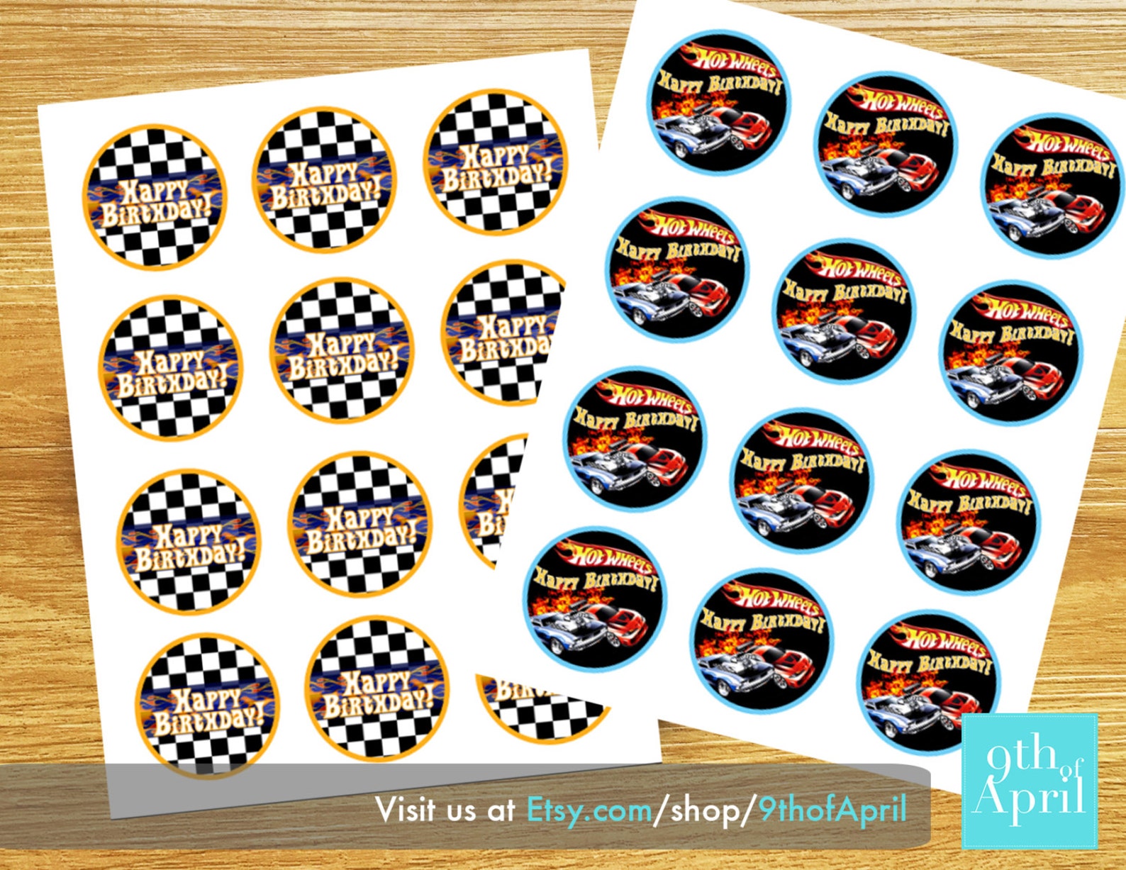 Hot Wheels Cupcake Toppers // INSTANT DOWNLOAD | Etsy