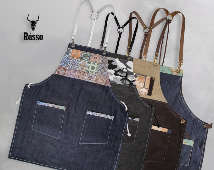Featured listing image: ECONOMIC SERIES of APRONS with premium quality fabric & Leather.