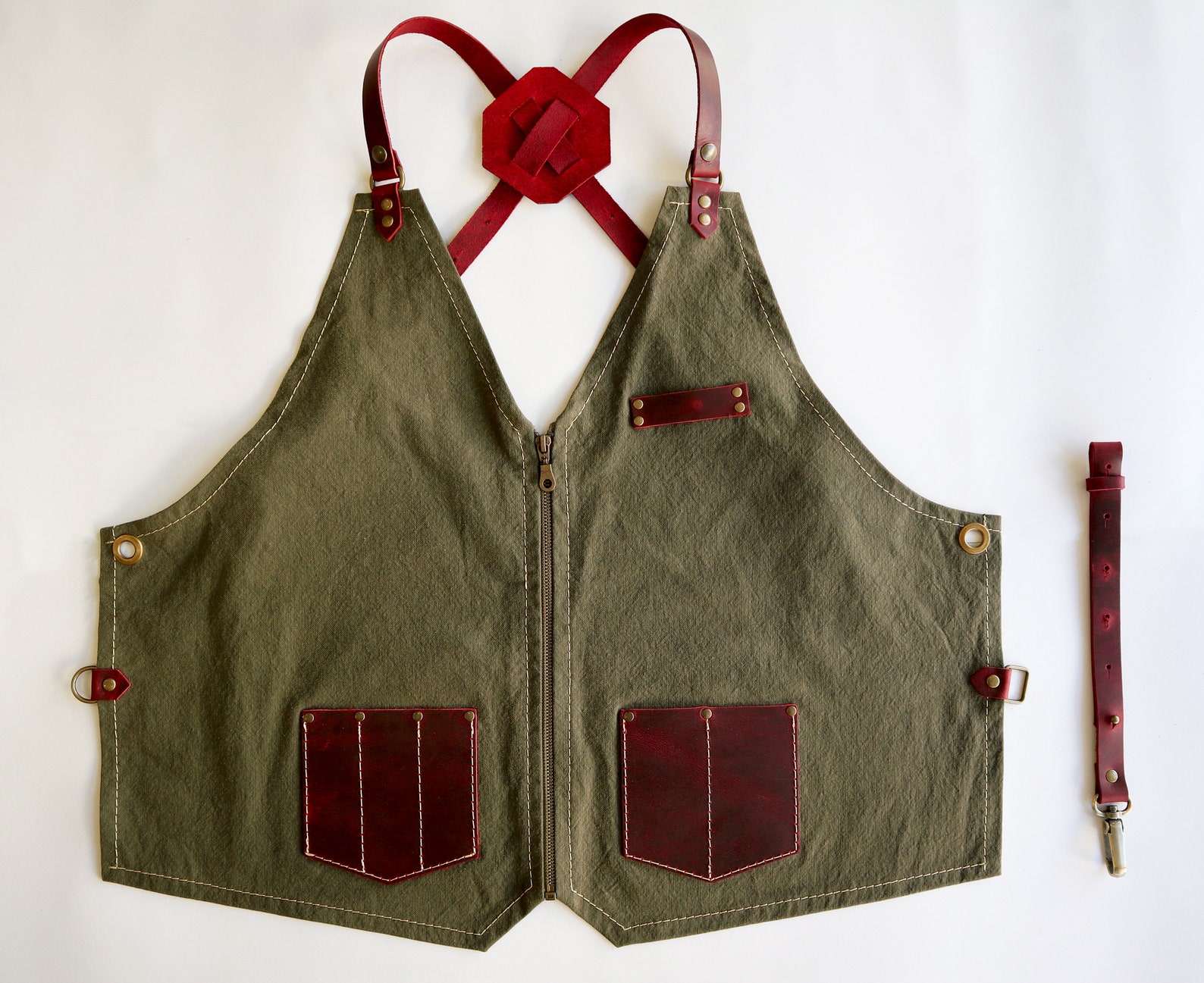 Hair Stylist vest with leather pockets premium quality Etsy