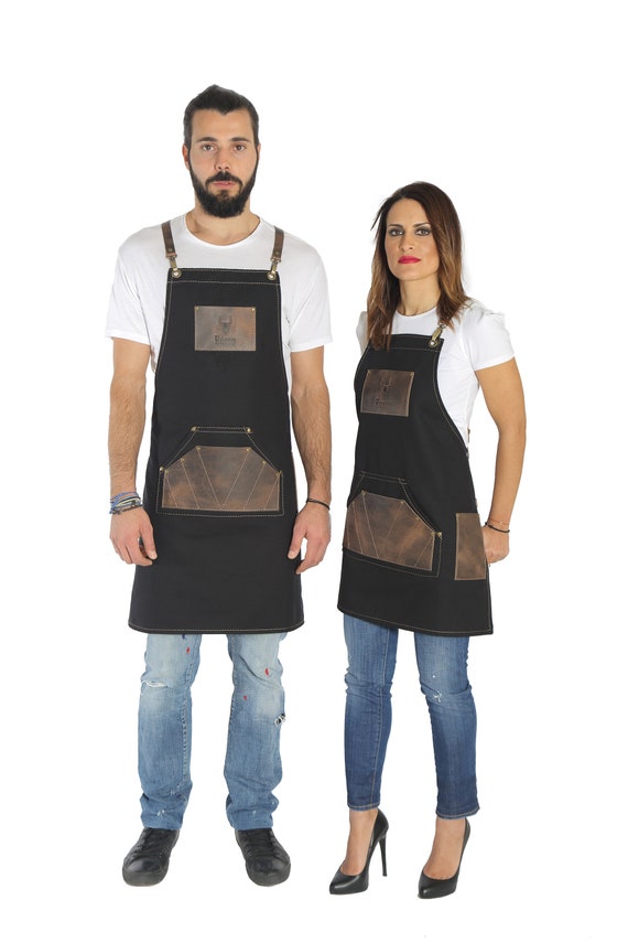 Barber apron high quality leather personalized with your