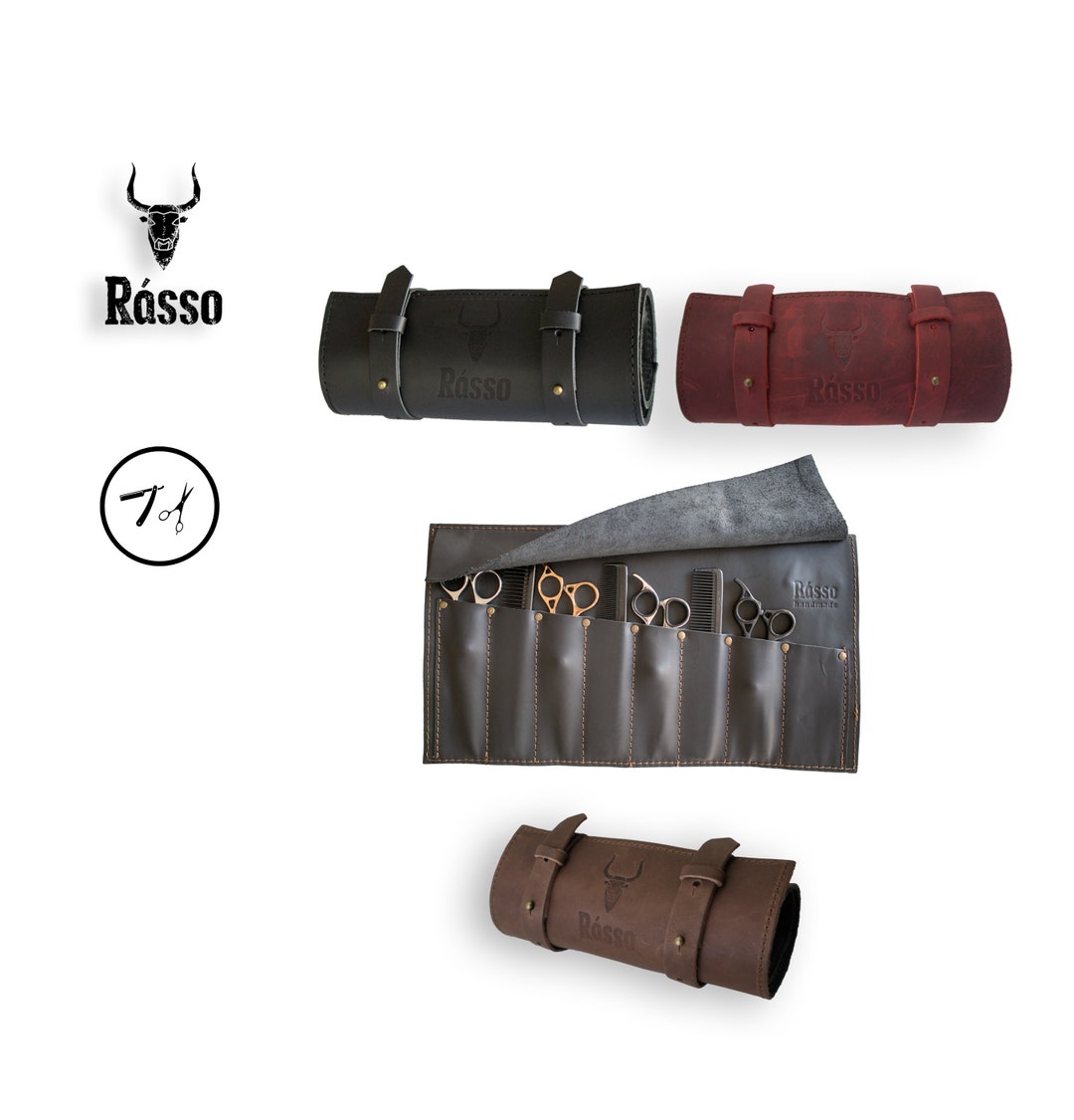 Barber Tool Roll | Scissor, Comb & Razor Case for Hair Salons - Premium ...