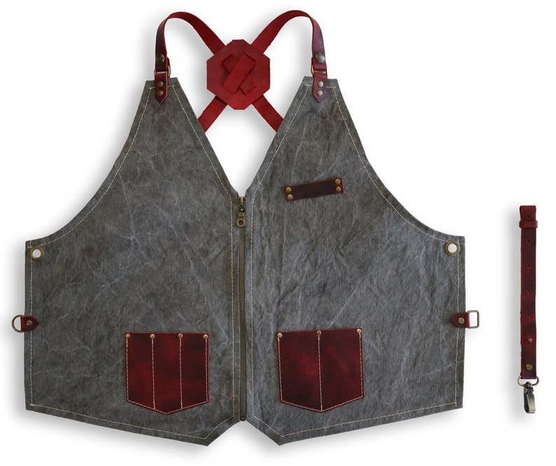 Hair Stylist vest with leather pockets premium quality  Etsy