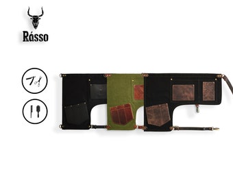 Men waist apron - Handmade Waist leather apron - great gift for barbers & hairstylists - DJANGO