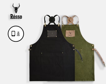 Restaurant and Barista apron with pockets for accessories - ALFRED