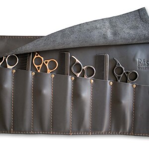 Barber Tool Roll | Scissor, Comb & Razor Case for Hair Salons - Premium ...