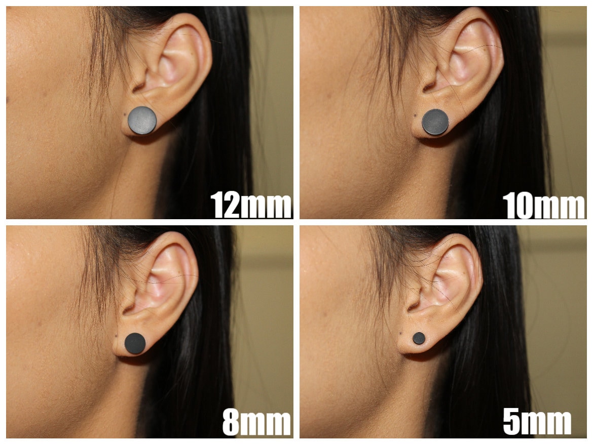 Black on sale circle earrings