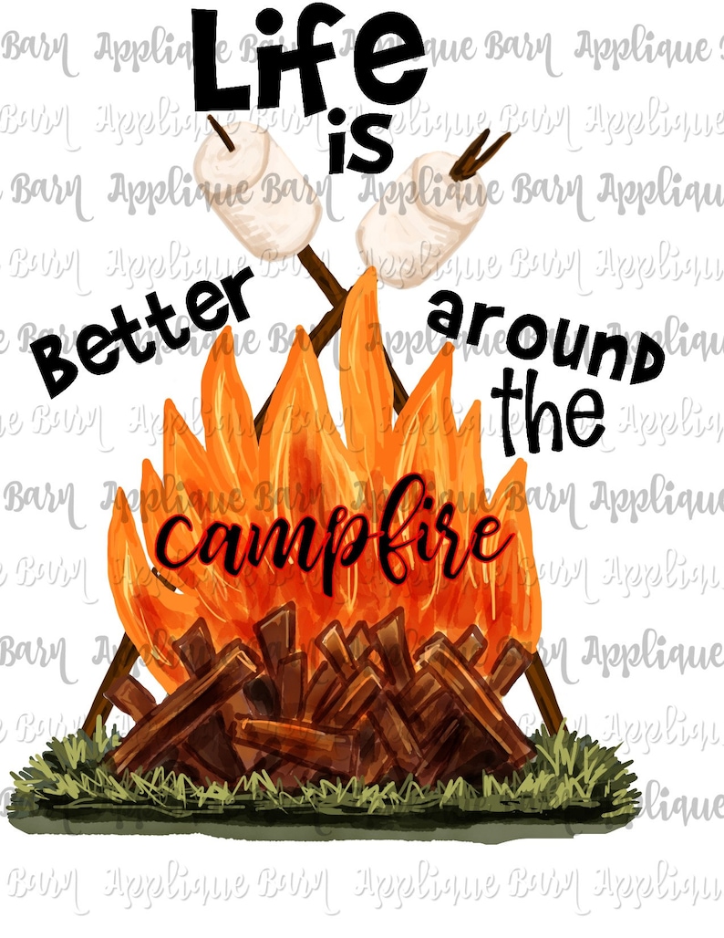 Camping Sublimation transfer Campfire Sublimation transfer Etsy