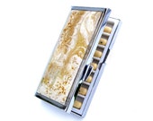 Vitamin box - pill organizer box - pill holder - gold wedding favor - womens travel gift - 7 day pill case - pill container - metal pill box