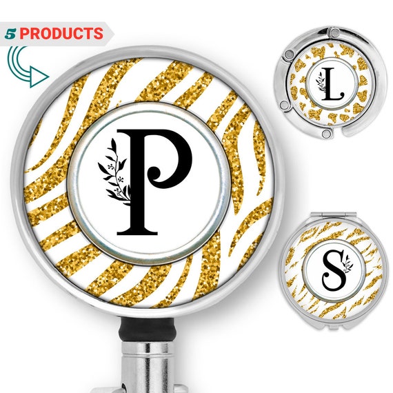 Buy Monogram Initials Nurse Badge Reel, Custom Name Mom Purse Hook for  Table, Sister in Law Personalized Gift Compact Mirror, Best Friend Gifts  Online in India 