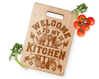 Welcome to our Home Maple Cutting Board – My Kitchen Adorned