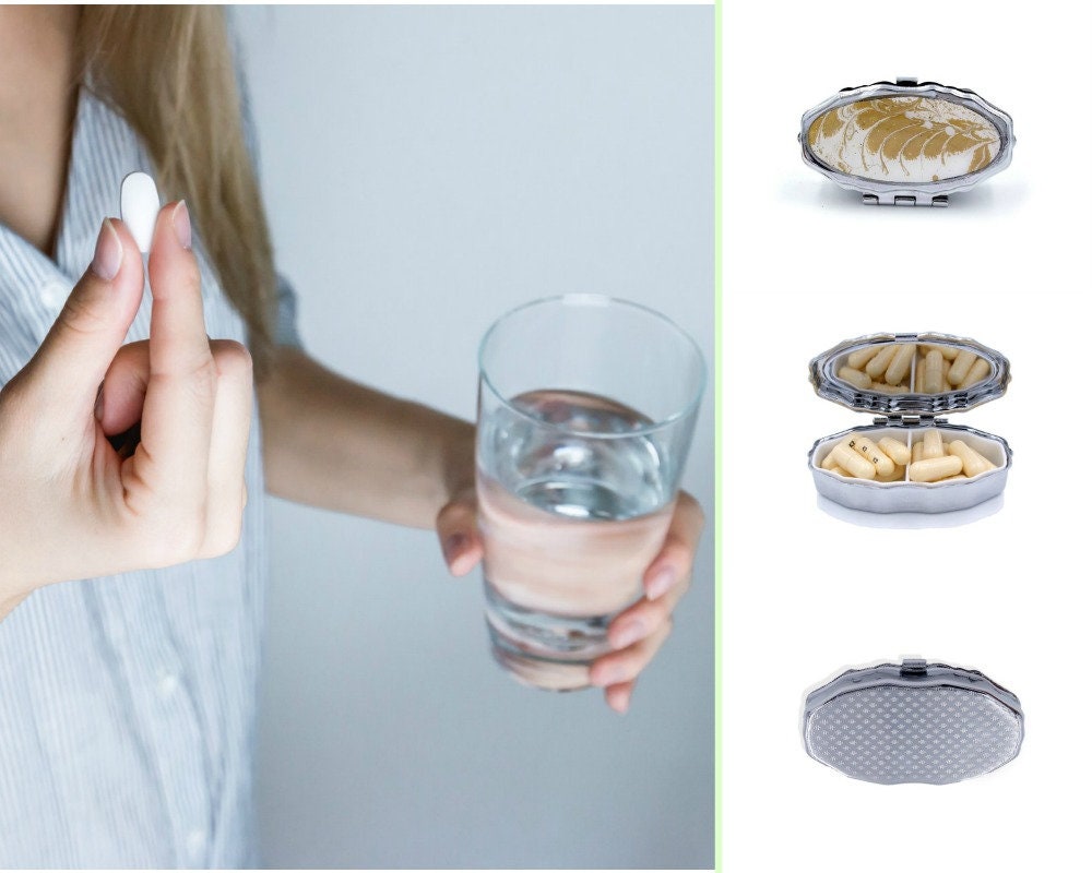 Pill box for her gift set 7 day pill organizer 7 day pill Etsy