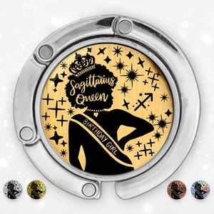 Gancio per borsa con segno zodiacale Sagittario, distintivo RN con segno oroscopo novembre dicembre, specchio per il trucco con costellazione di stelle, regali di astrologia per il compleanno