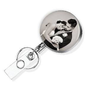 Bobine de badge rétractable avec photo personnalisée, perte d'un être cher, porte-étiquette médical de 4 cm, cadeau commémoratif du meilleur ami pour animal de compagnie, cadeau personnalisé pour maman