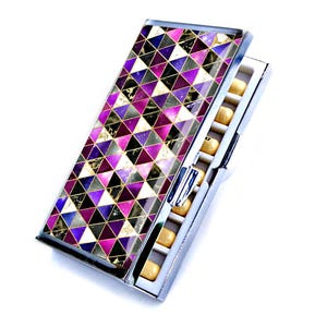 Pill Box Name 7 Tage, niedlichen Visitenkartenhalter, wöchentlich Pillenorganisator denke an Sie Geschenk, personalisiertes Concierge Kreditkartenetui