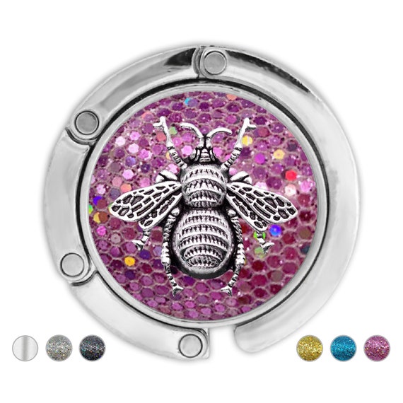 Bumble Bee Themed Purse Hook for Table Save the Bee Badge Reel Makeup Mirror Mom Gift Queen Bee Keeper Bag Hanger Honey Bee Kind Pendant Etsy