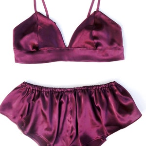 Purple lingerie set, vintage lingerie, whimsigoth, grunge, boho lingerie,