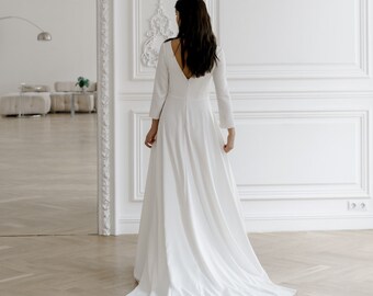 Listo para enviar Vestido de novia // Vestido de novia de manga