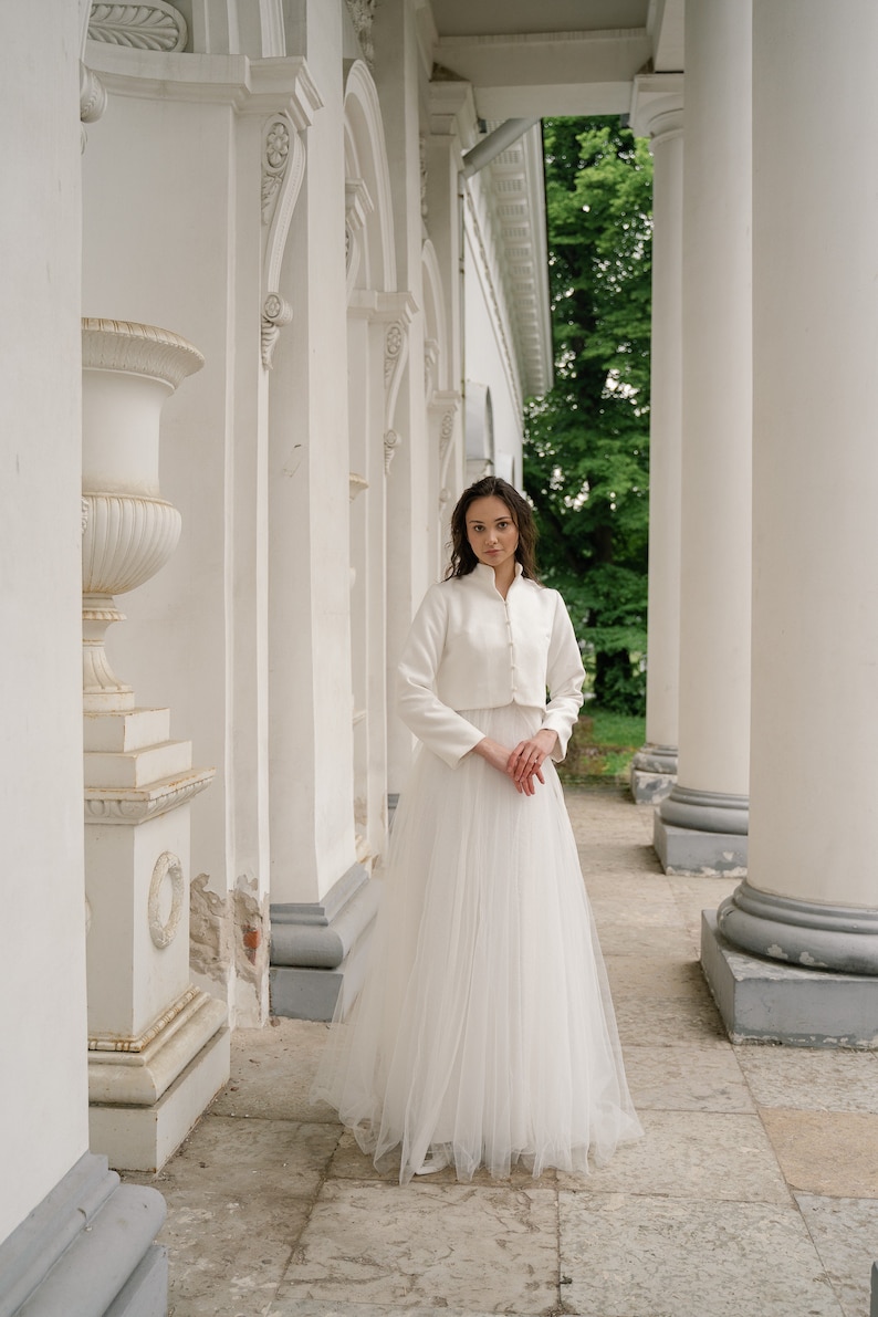 Bridal Jacket Wedding Coat White Wedding Jacket Wedding Etsy