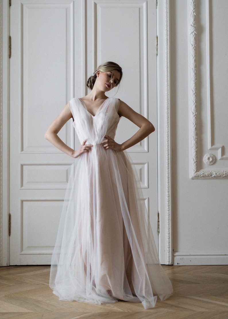 GRECIAN Brautkleid erröten Hochzeitskleid offenen zurück ...