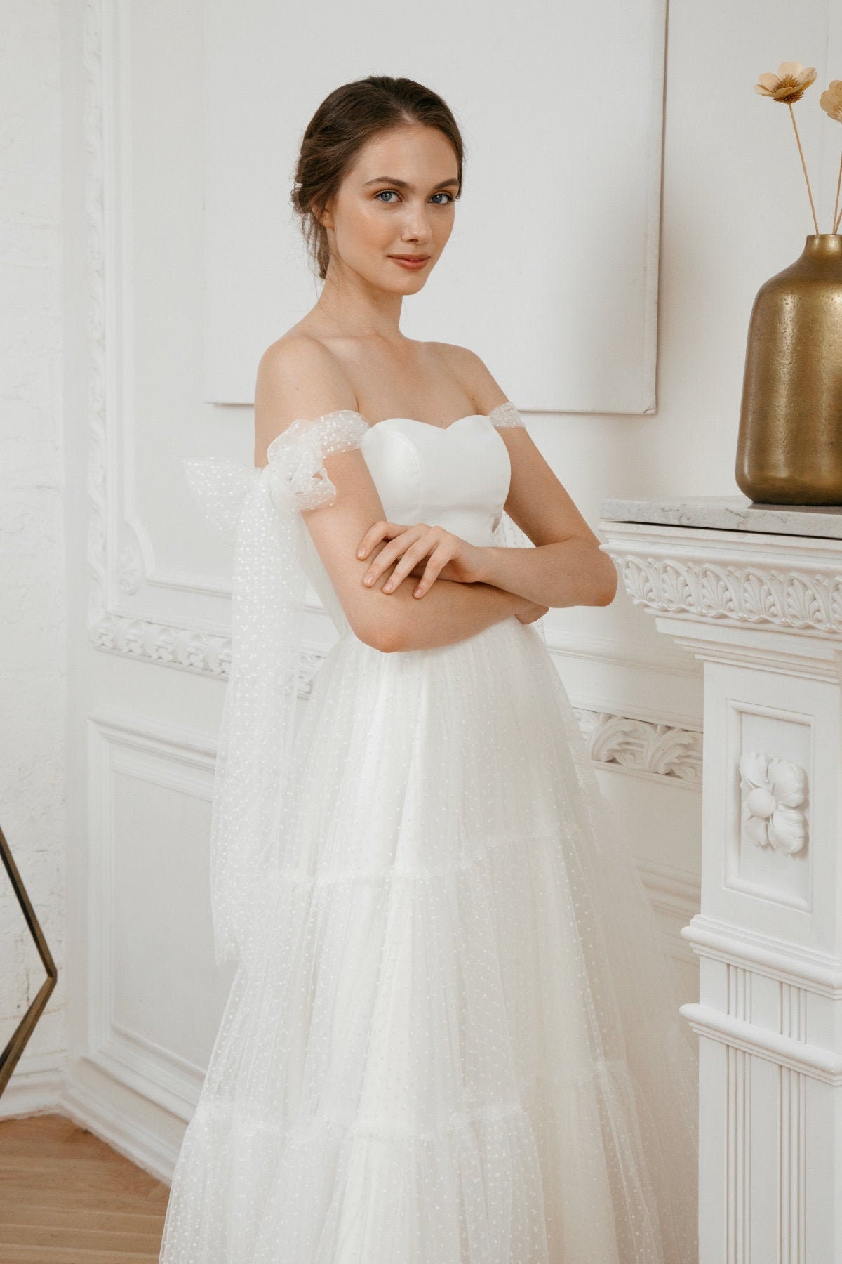Ready to ship Wedding dress // Off the shoulder wedding dress | Etsy