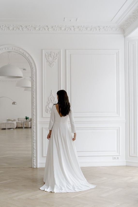 short in the front and long in the back dresses Women's Plus Size Dresses | Eugenia Wedding Gown
